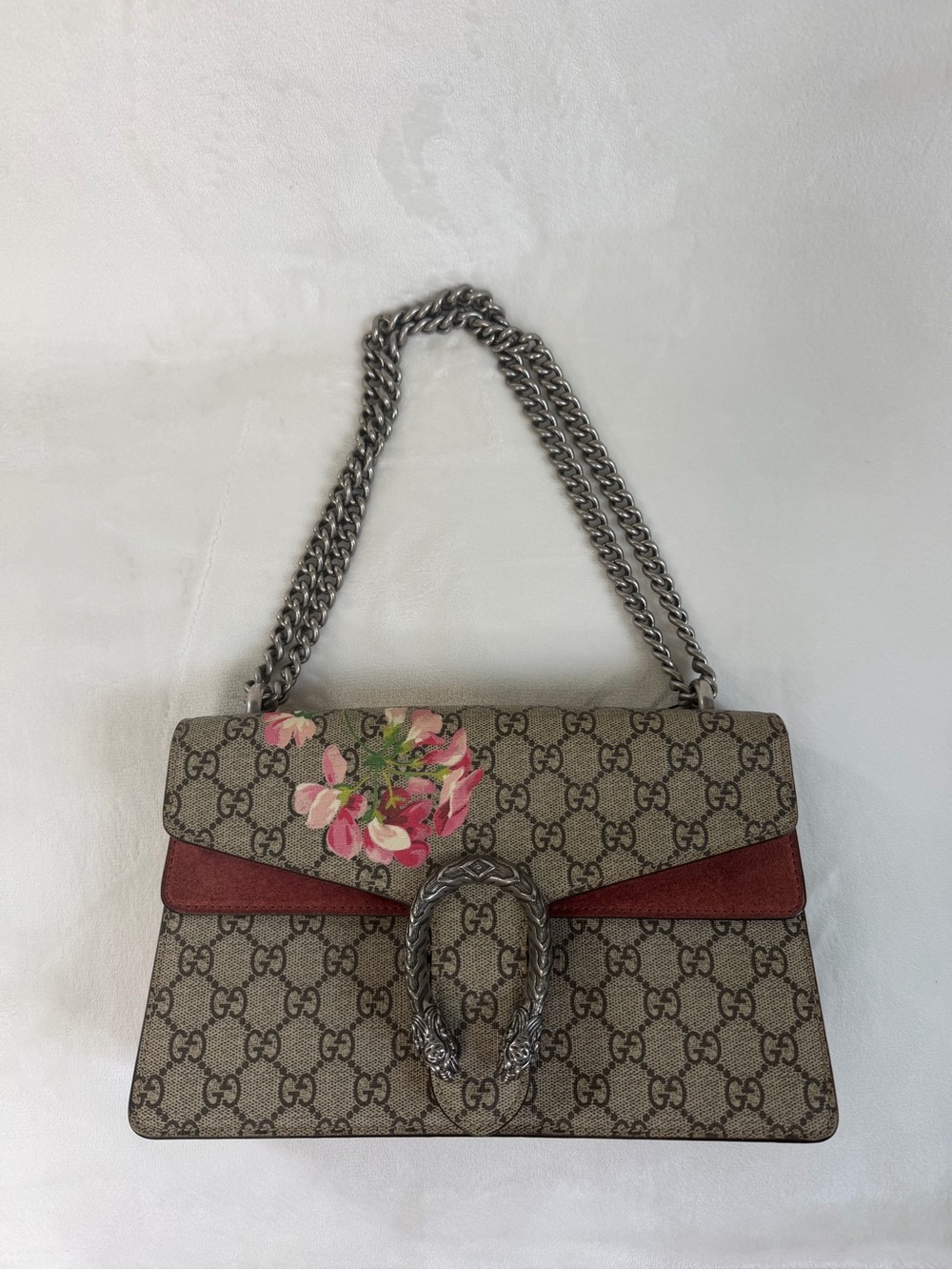 Gucci Canvas Dionysus Canvas Shoulder Bag- GG Supreme Blooms Collection